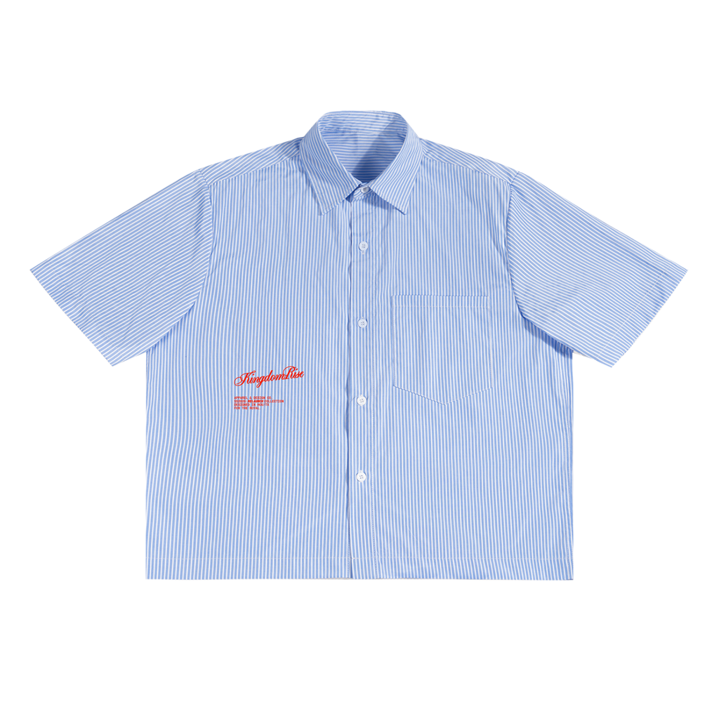 Royal Priesthood Button-up | Vertical Stripe Boxy Shirt