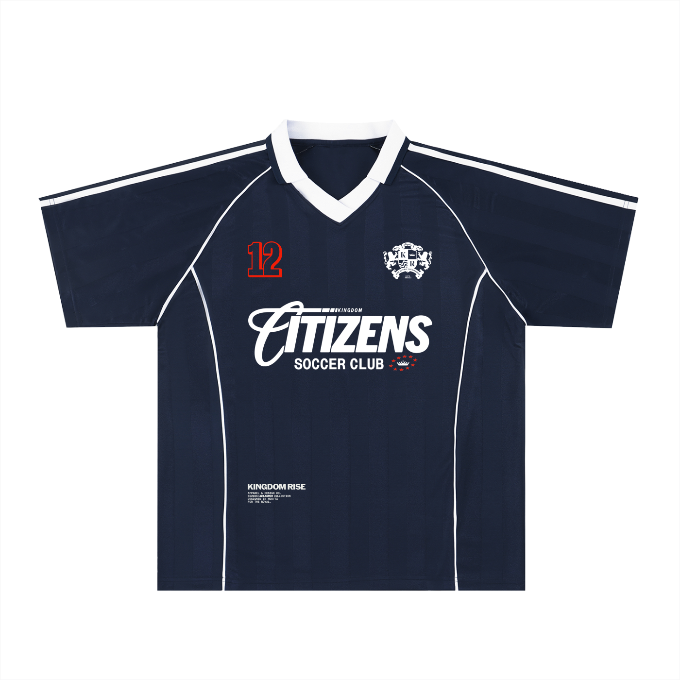 Kingdom Citizens Soccer Club Jersey | Shadow Stripe Collared Soccer Jersey