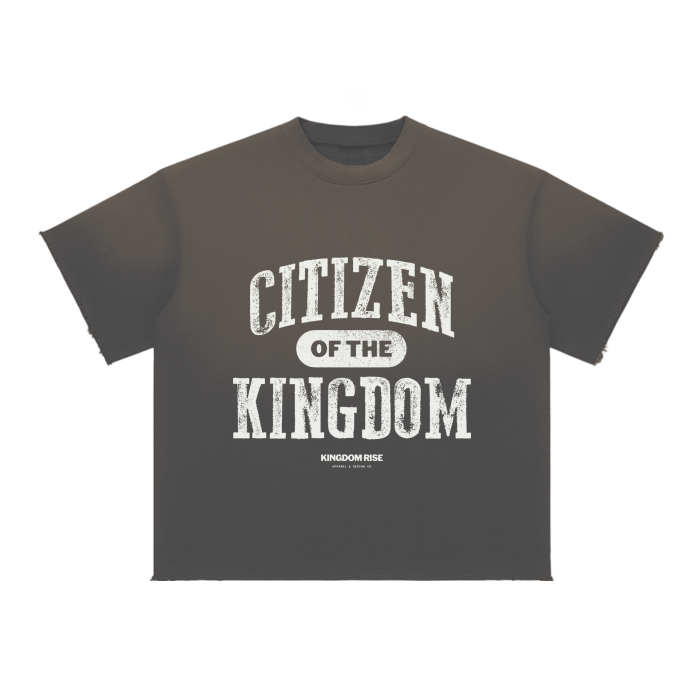 Kingdom Citizen Premium Tee | Sun Fade Raw Edge T-Shirt