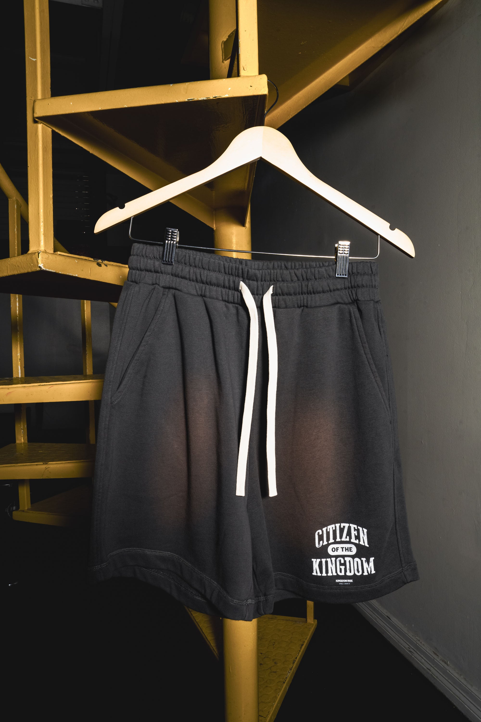 Kingdom Citizen Shorts - Dark Gray | Sun Fade Cotton Shorts