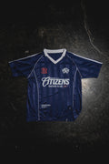Kingdom Citizens Soccer Club Jersey - Navy Blue | Shadow Stripe Collared Soccer Jersey