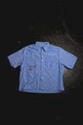 Royal Priesthood Button-up - Blue | Vertical Stripe Boxy Shirt