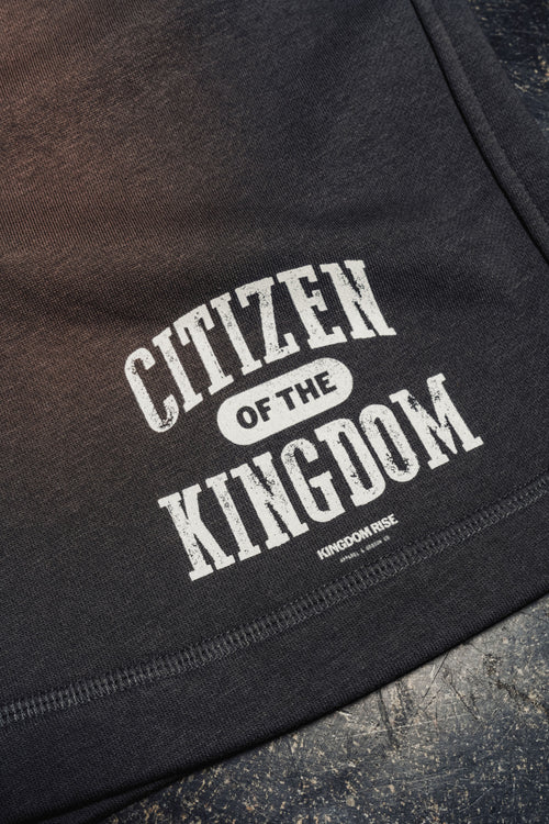 Kingdom Citizen Shorts - Dark Gray | Sun Fade Cotton Shorts