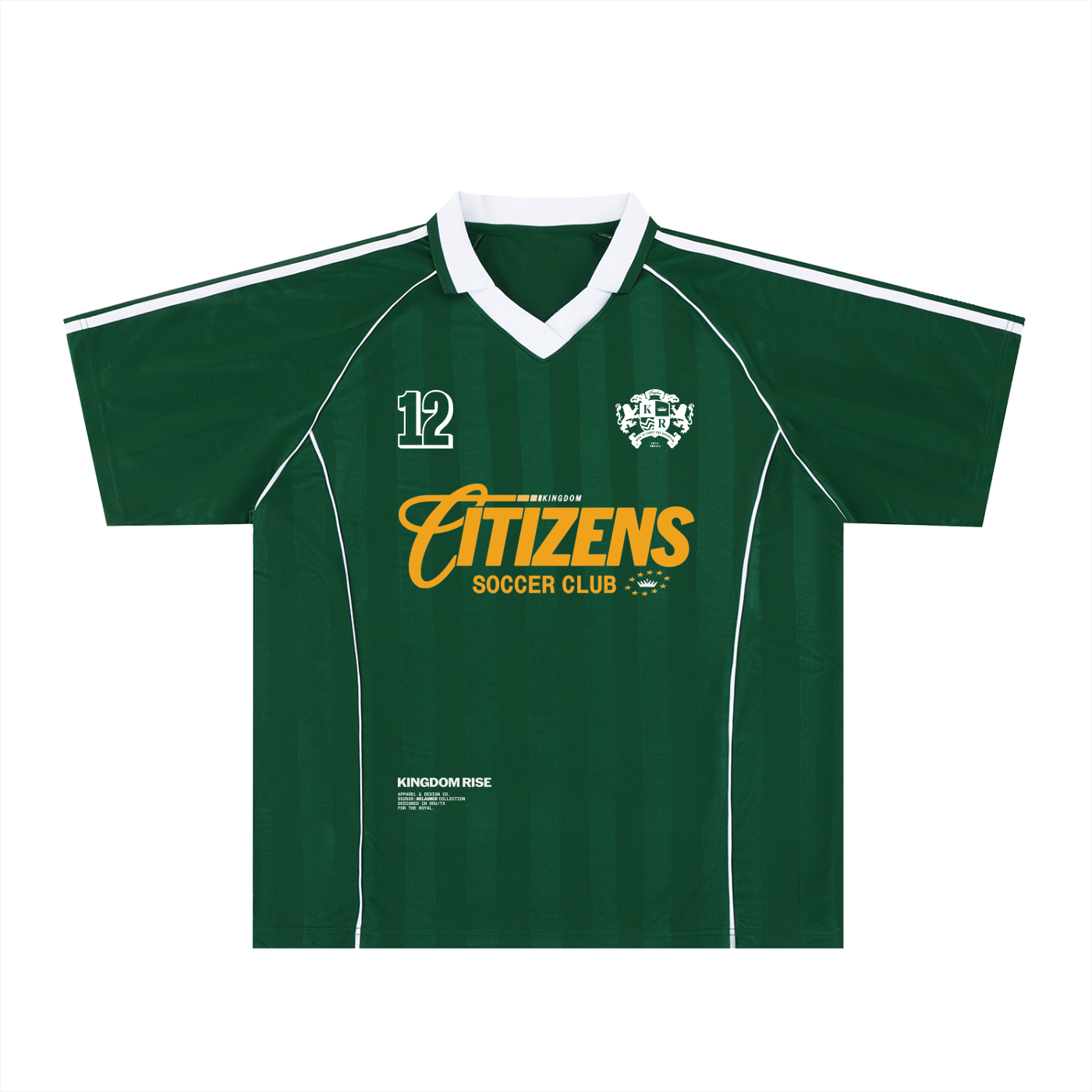 Kingdom Citizens Soccer Club Jersey | Shadow Stripe Collared Soccer Jersey